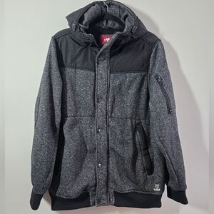 Cabin Fever Outfitters - Men's Fleece Lined Black & Grey Tweed Hood - Size M